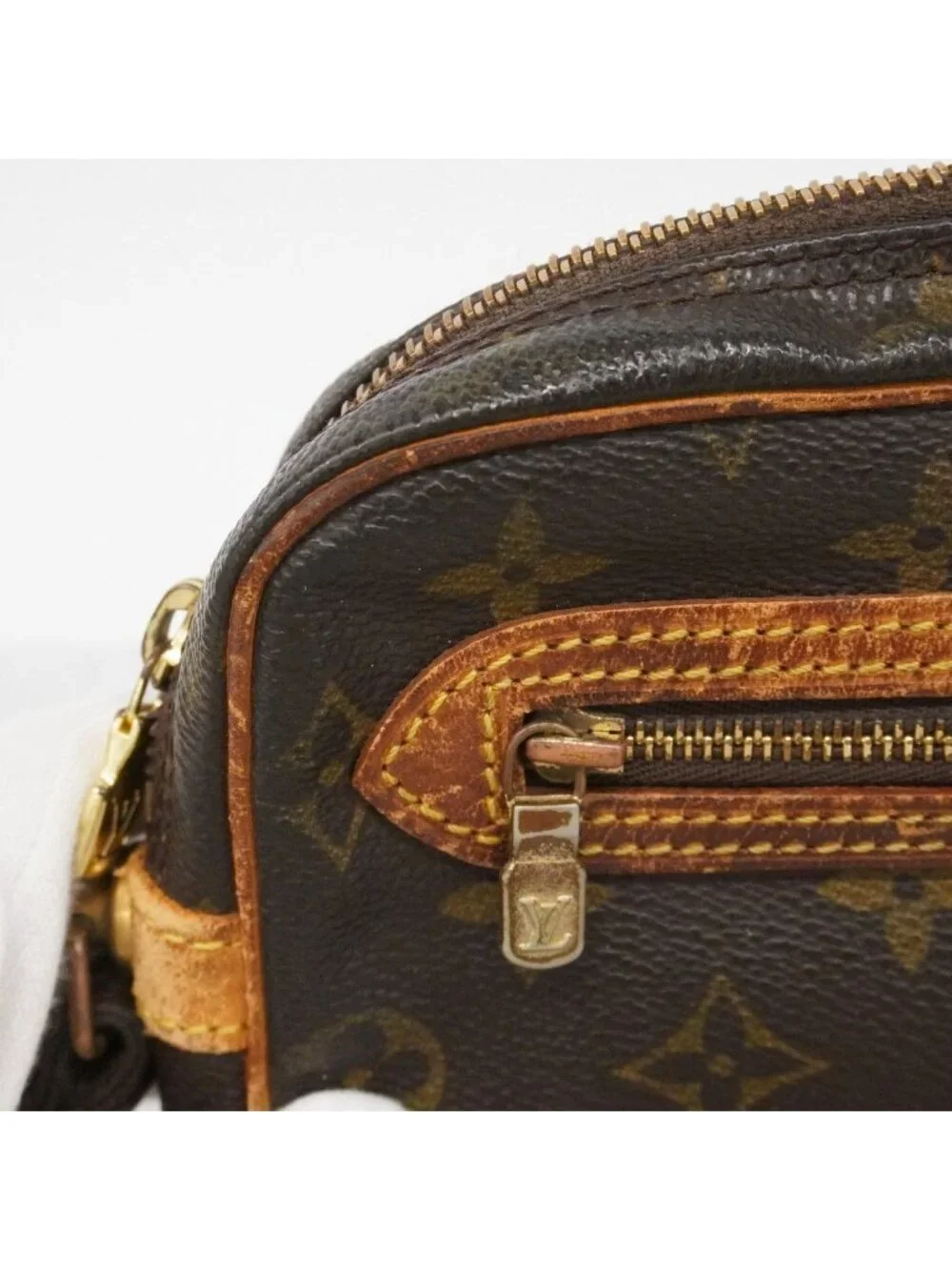 Louis Vuitton Clutch Monogram Marly Dragonne GM Brown